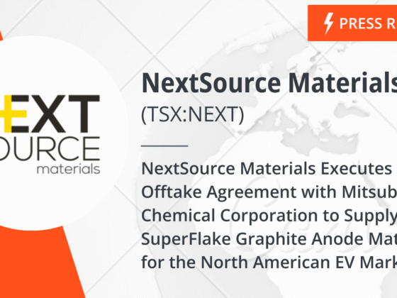 NextSource Materials Executes Binding Offtake Agreement with Mitsubishi Chemical Corporation to Supply SuperFlake Graphite Anode Material for the North American EV Market