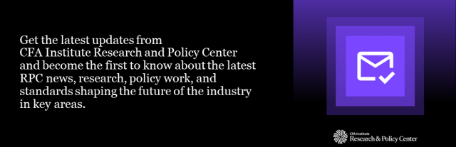 Ad for CFA Institute Research and Policy Center