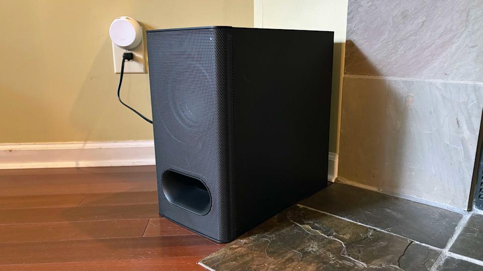 The subwoofer that comes with the Sony Bravia Theater Bar 6 is large.