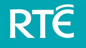 The logo for Irish broadcaster RTE on a green background.