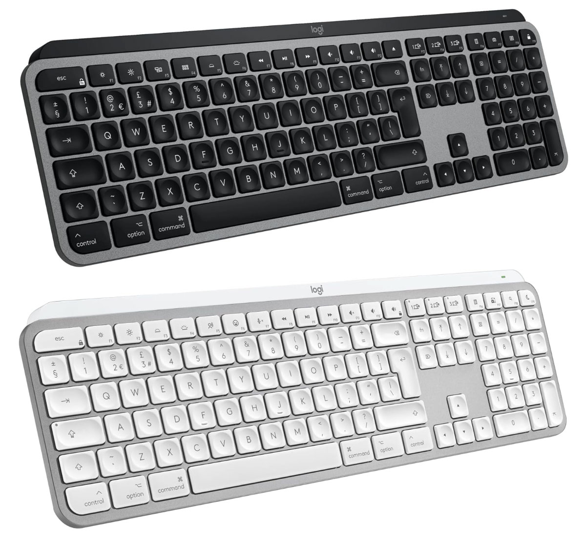 Logitech MX Keys S for Mac black and white