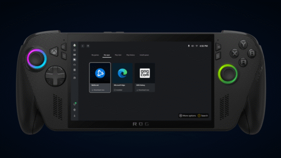 Microsoft’s ‘My Apps’ tab brings other storefronts to handheld PCs