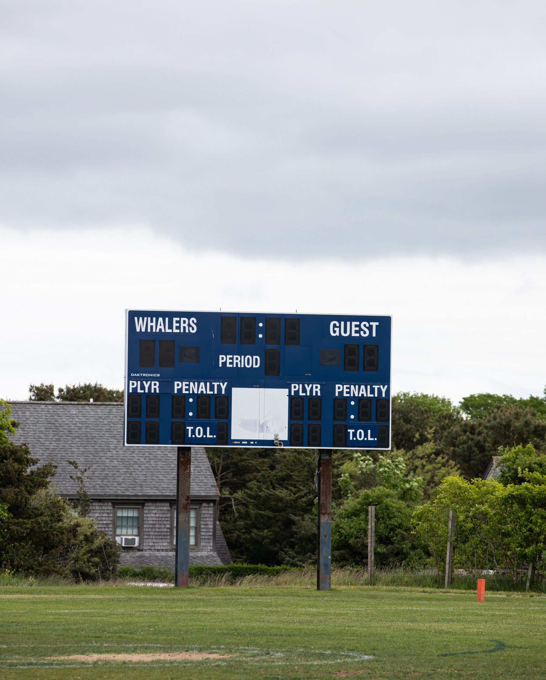 The football field at Nantucket High School, home to the Whalers. May 20th, 2025.