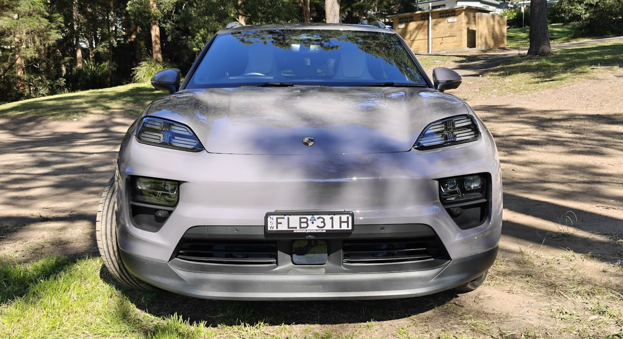 The Porsche Macan electric from the front