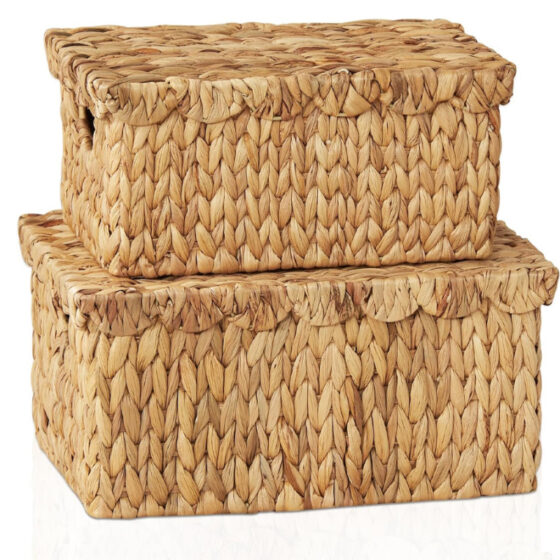 Amazon is selling  wicker storage baskets for  that are 'a great size for hiding clutter'