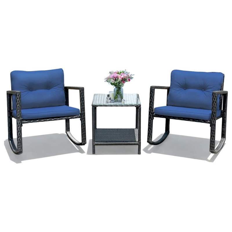 Amazon is selling a 'comfortable' 3-piece patio set with rocking chairs for only $80