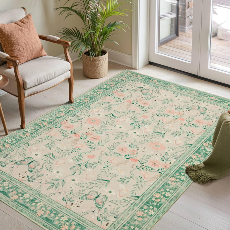 Amazon is selling a 'very soft' $26 washable area rug for $12, and 'the pattern is lovely'