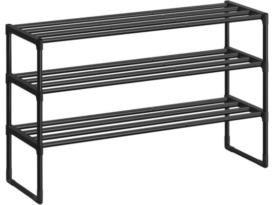 Amazon is selling a  metal shoe rack for , and shoppers say it's 'lightweight' and 'very easy' to assemble