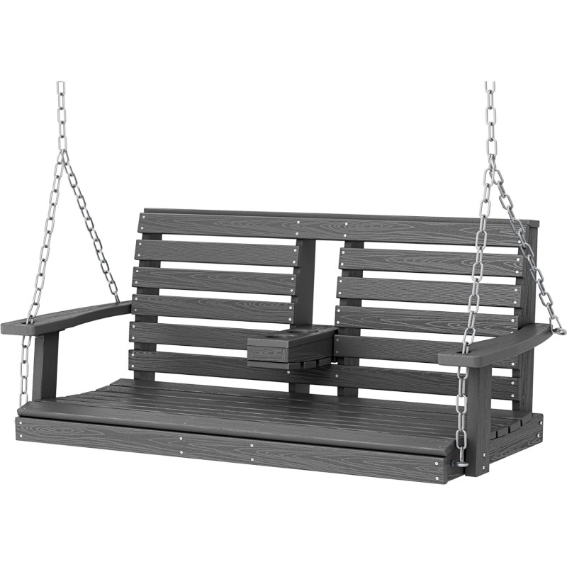 Amazon is selling a $390 porch swing for $220, and buyers 'love the fold-down beverage holder'