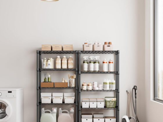 Amazon is selling a  5-tier metal wire storage shelf for , and shoppers say it's 'strong and stable'