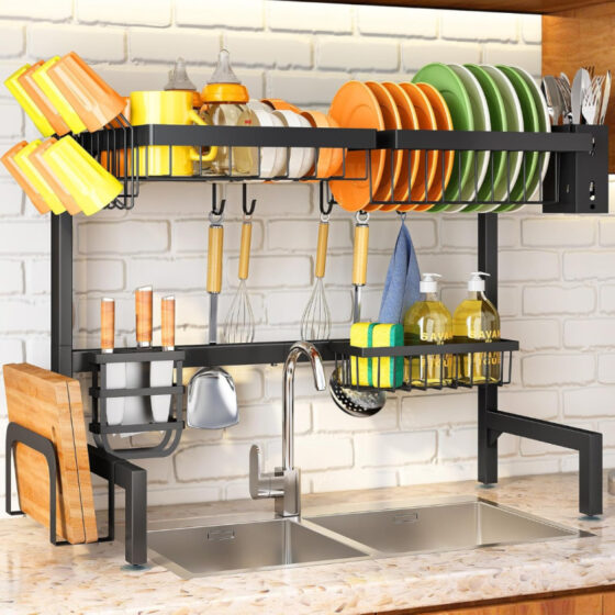 Amazon is selling an over-the-sink drying rack for only , that's 'a huge space saver'