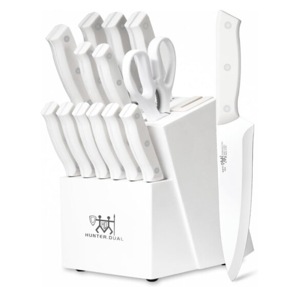 Amazon is selling this 'functional'  15-piece knife set for , and shoppers say it's a 'quality set'