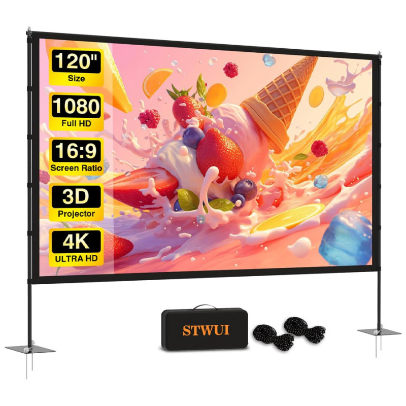 Amazon's $110 projector screen is now $66, and shoppers say it feels 'really durable'
