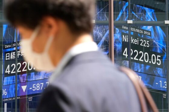 Asian shares decline following Wall Street’s dip