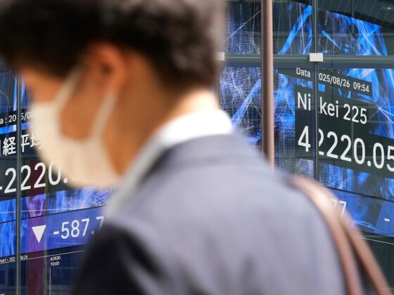 Asian shares decline following Wall Street’s dip