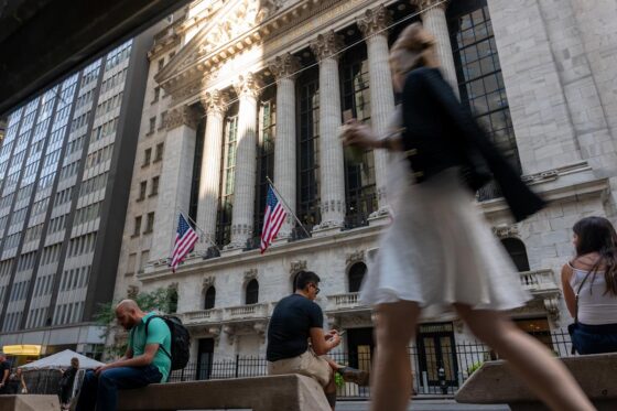 Dow slides, Nasdaq jumps to record as tariffs kick in, Trump nominates Miran to Fed board