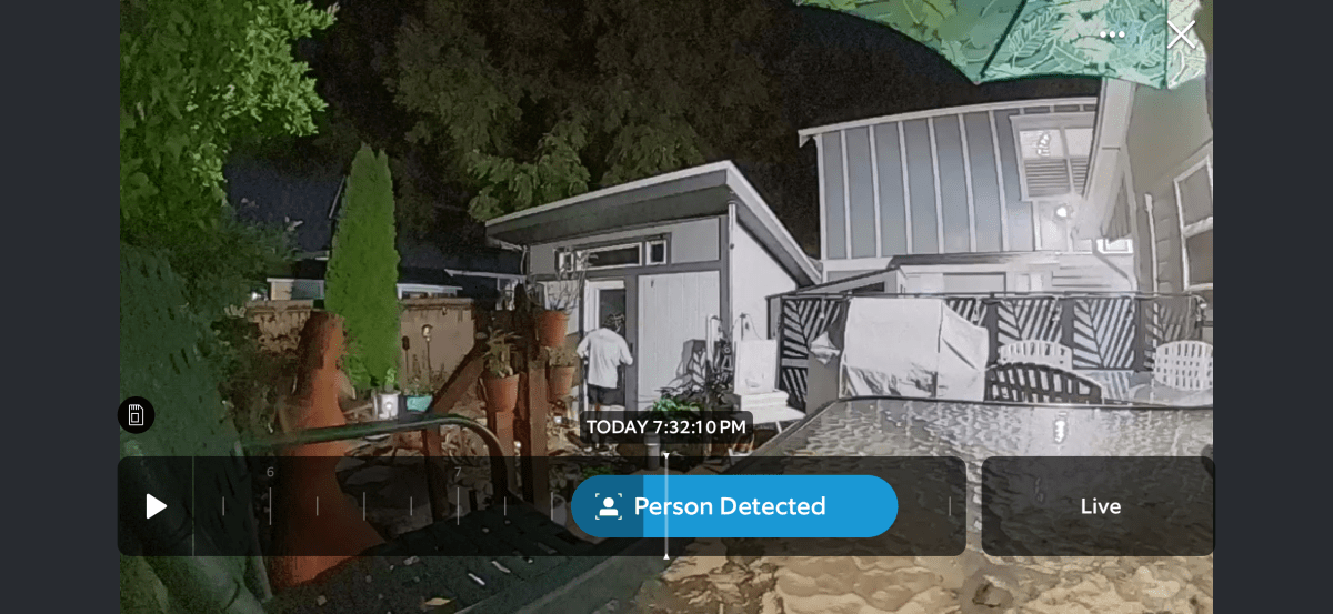 Ring Stick Up Cam Pro color night vision