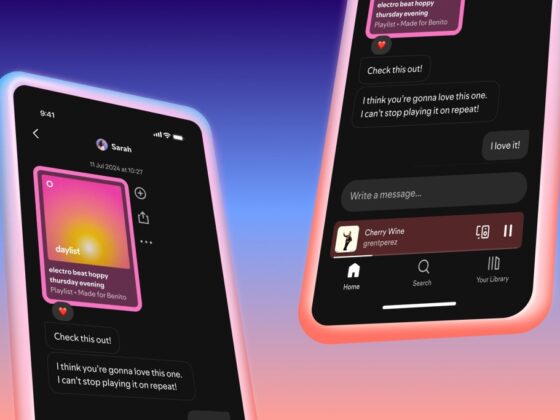 Spotify launches a messaging feature in a bid to become more social