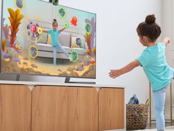 The LeapMove is a gamified camera designed to get kids off the couch