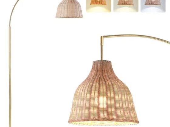 Walmart is selling a 'beautiful' 0 rattan floor lamp for only  with 'perfect' lighting