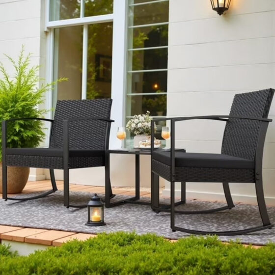 Walmart is selling a 0 rocking chair patio set for  that buyers call 'very comfy'