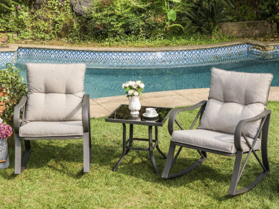 Walmart is selling a 9 patio set with rocking chairs for 3 that's 'comfortable and attractive'