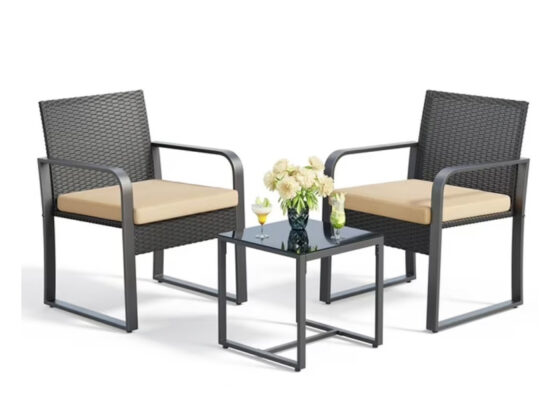 Walmart is selling a 3-piece wicker patio set for just , and buyers say it's 'quite comfortable'