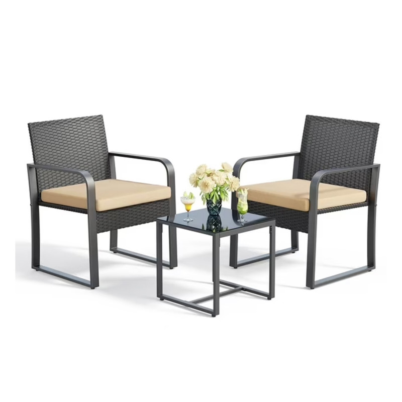 Walmart is selling a 3-piece wicker patio set for just $60, and buyers say it's 'quite comfortable'