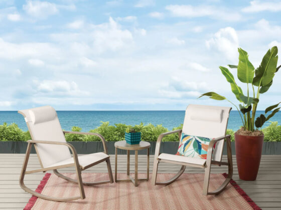 Walmart's bestselling 7 rocking chair patio set is on sale for , and it's 'so comfortable'