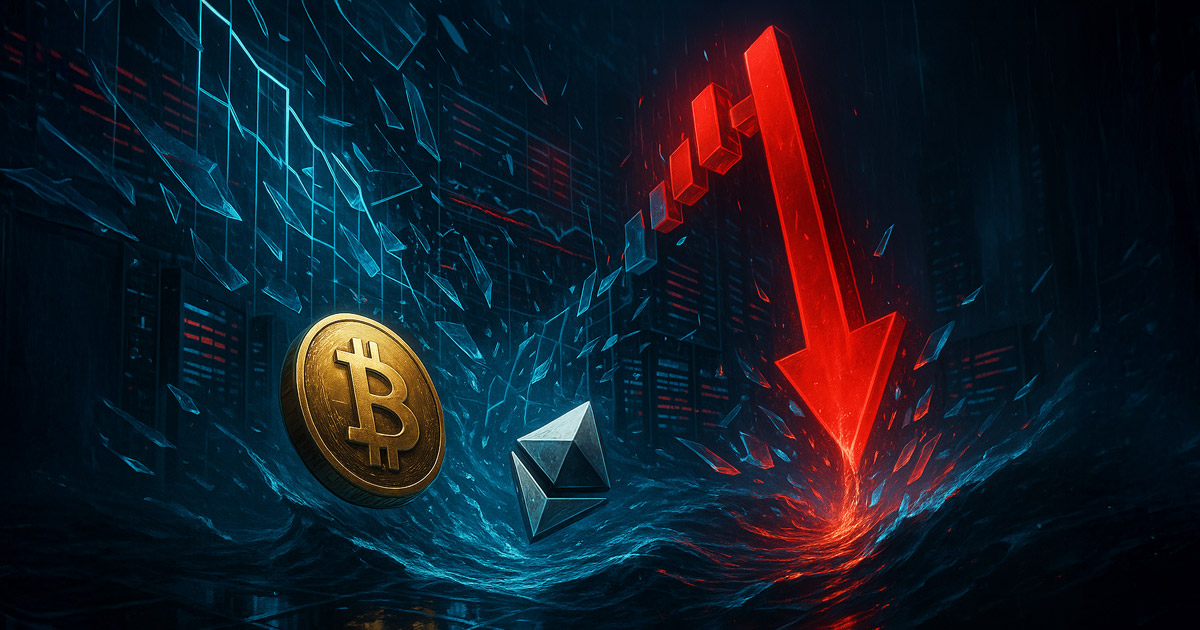 Bitcoin and Ethereum sharp plunge causes record $1.7 billion liquidation to start week