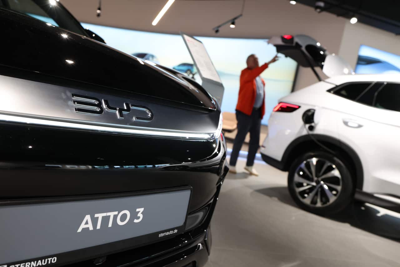 BYD’s shares sharply lower after China EV maker’s earnings miss