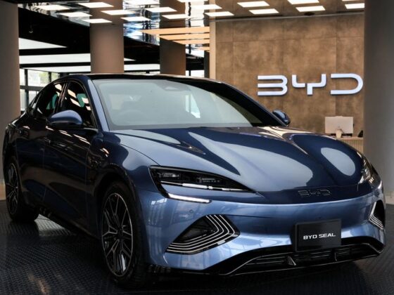 BYD’s shares slide after steep fall in quarterly profit