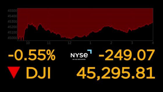 Wall Street ends lower as ruling on Trump tariffs raises concerns